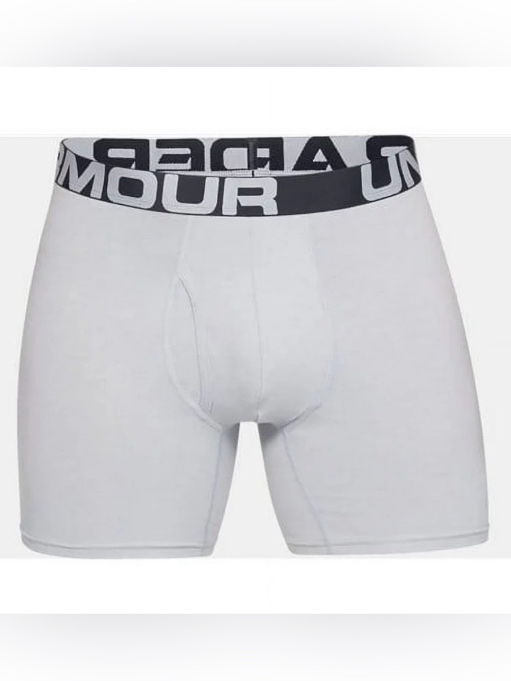 Under Armour Grey Men's Boxer Briefs with Black Logo Waistband